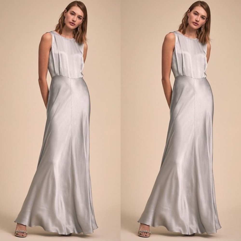 Bhldn Ghost London Alexia Dress - Silver, Size M